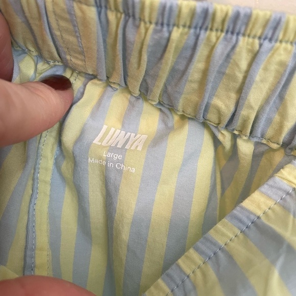 Lunya Airy Cotton Dolman Short sleeve shorts set size large - Picture 12 of 15